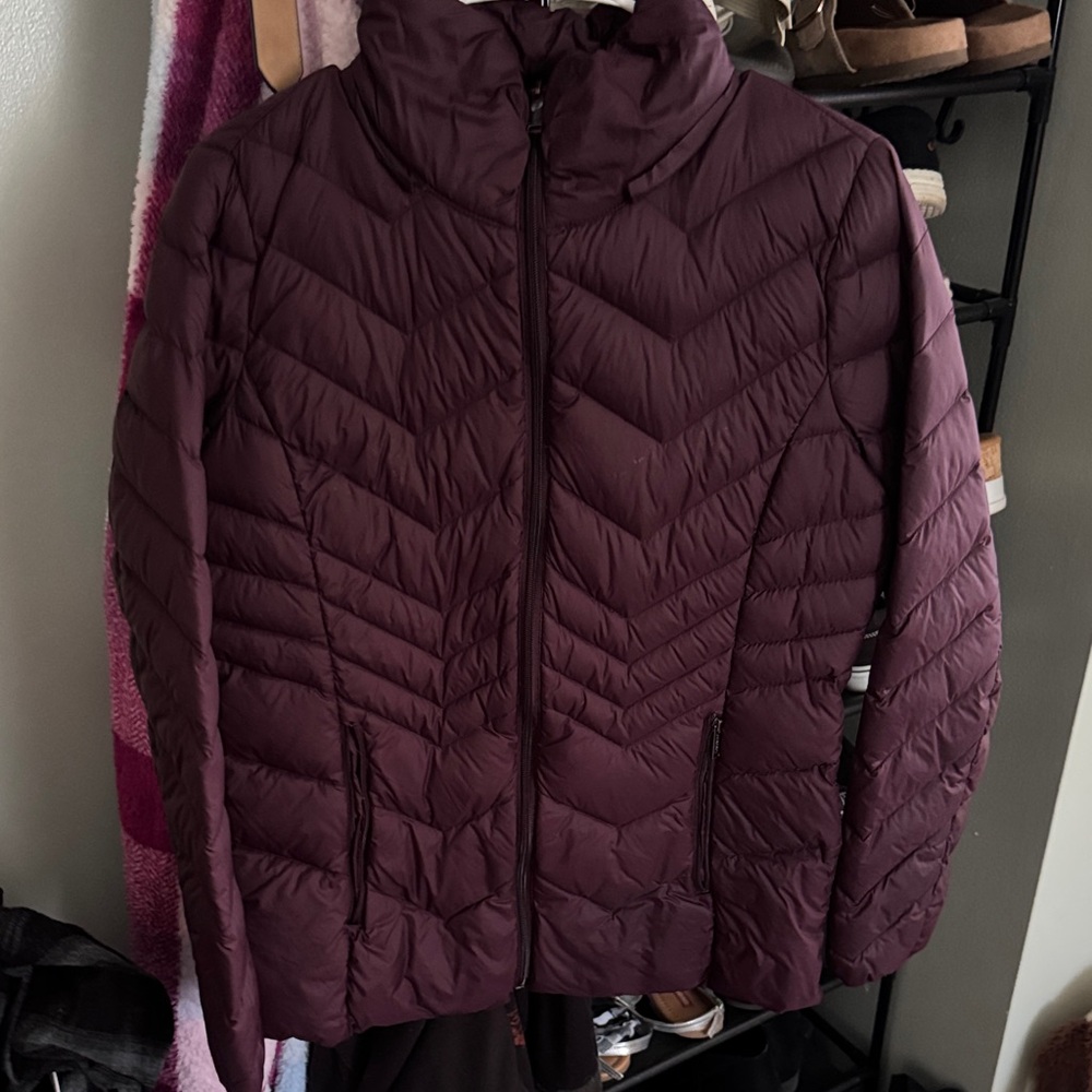 London Fog Women's Puffer Jacket - Deep Purple